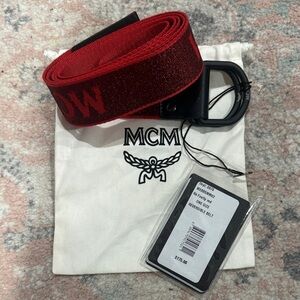 MCM Red and Black Belt for Men